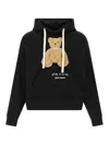 Palm Angels Men Bear In Mind Cotton Hoodie In Black