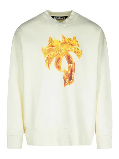 PALM ANGELS SUDADERA - CREMA
