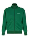 Palm Angels Track Jacket In Green-colored Technical Fabric
