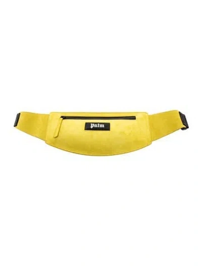 Pre-owned Palm Angels Suede Belt Bag In Yellow