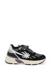 Palm Angels The Palm Black Grey Leather Runner Sneakers