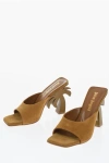 Palm Angels Suede Mules With Palm Tree Heel 8.5cm