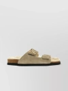 PALM ANGELS SUEDE ROUND TOE FLAT SOLE SLIPPERS