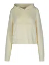 Palm Angels 'curved' Wool Blend Sweater In Crema