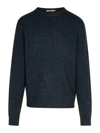 Palm Angels Dark Grey Merino Wool Blend Sweater
