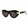 Palm Angels Sunglasses Cat Eye Full Rim, Black Frame And Dark Grey Lens Peri10fmiracle1007 In Black