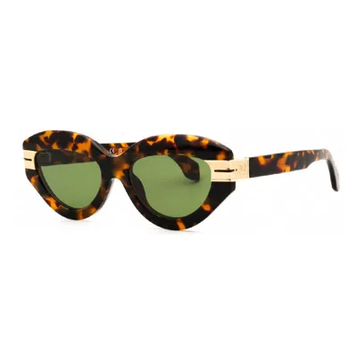 Palm Angels Sunglasses Cat Eye Full Rim, Black Frame And Dark Grey Lens Peri10fmiracle1007 In Brown