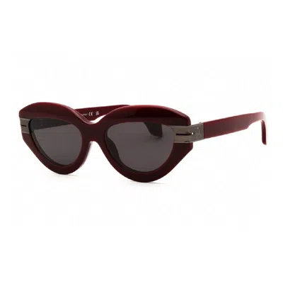 Palm Angels Sunglasses Cat Eye Full Rim, Black Frame And Dark Grey Lens Peri10fmiracle1007 In Red