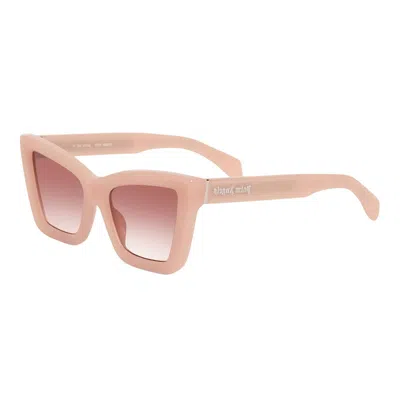 Palm Angels Sunglasses Cat Eye Full Rim, Black Frame And Peach Lens Peri091roseville1021 In Pink