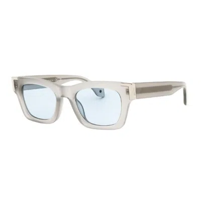 Palm Angels Sunglasses Cat Eye Full Rim, Grey Frame And Light Blue Lens Peri101westport0940 In Gray