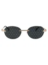 Palm Angels Sunglasses In Gold Dark Grey