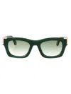 Palm Angels Westport Sunglasses Square Frame Tinted Lenses In Green Gradient Green