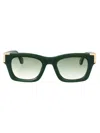 Palm Angels Westport Sunglasses Square Frame Tinted Lenses In Green Gradient Green