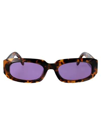 Palm Angels Sunglasses In Havana Purple