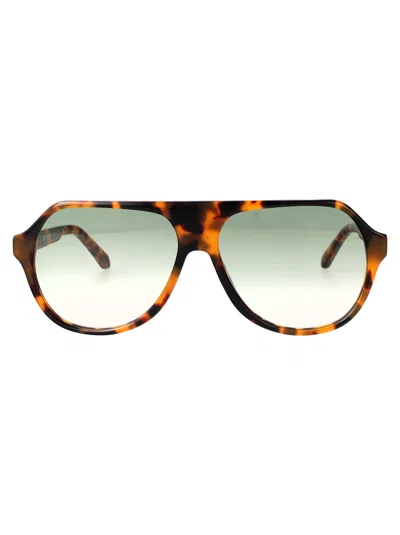 Palm Angels Shiny Havana Acetate Sunglasses