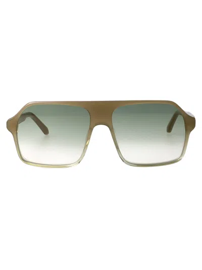 Palm Angels Shniny Green Gradient Acetate Sunglasses