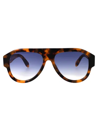 Palm Angels Shiny Havana Acetate Sunglasses