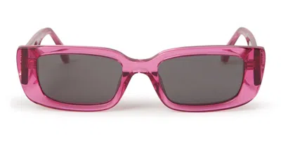 Palm Angels Yosemite Rectangle-frame Sunglasses In Pink