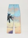 Palm Angels Multicolor Sunrise Palm Baggy Jeans In 8410 Multicolor - Black