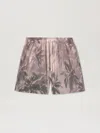 Palm Angels Mini Sunset Palms Swim Shorts In 6110 Beige - Black