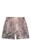 Palm Angels Mini Sunset Palms Swim Shorts In Nude
