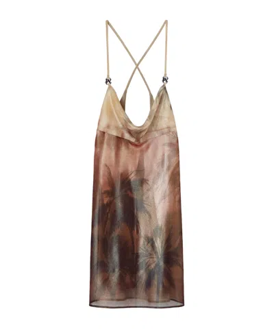 PALM ANGELS SUNSET PALMS MINI DRESS