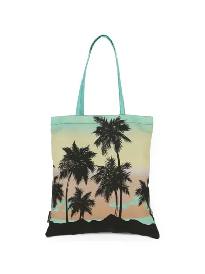 Palm Angels Sunset-print Tote Bag In Blue