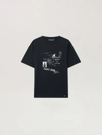 Palm Angels Surf Boy Regular T-shirt In Black