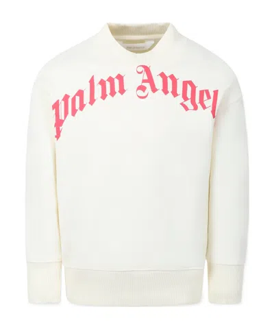 Palm Angels Sweat Shirt In White