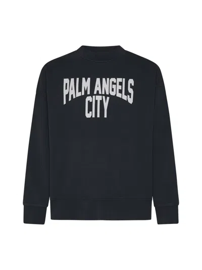 Palm Angels Sweater In Dark Grey White