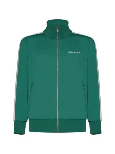 Palm Angels Classic Logo Track Jacket In Green