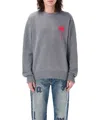 Palm Angels Knit Sweater With Palm Tree Motif In Grey