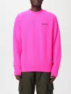 Palm Angels Logo Sweater In Fuchsia
