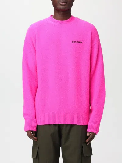 PALM ANGELS SWEATER IN MERINO WOOL AND CASHMERE BLEND,393538007