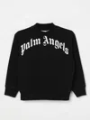 Palm Angels Curved Logo Long-sleeve Jumper In Black
