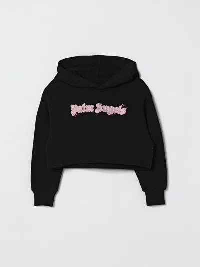 Palm Angels Sweater Kids Color Black In Blue