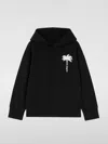 Palm Angels Black Sweatshirt For Boy With Logo In Schwarz