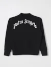 Palm Angels Curved Logo Long-sleeve Jumper In Schwarz
