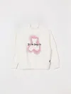 Palm Angels Spray Bear Sweatshirt In White