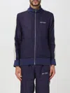 Palm Angels Track Jacket With Zipper In Navy