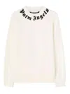 Palm Angels Logo-print Cotton Sweatshirt In White