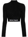 Palm Angels Black Lurex Viscose Blend Jumper