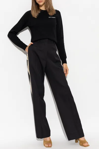 Palm Angels Sweater With Logo In Black