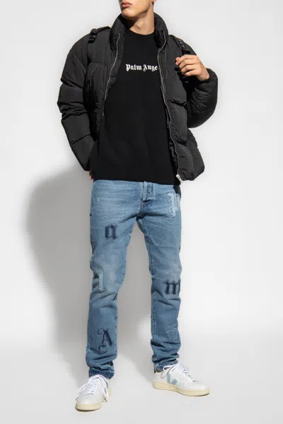 Palm Angels Sweater With Logo In Black