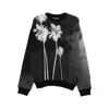 Palm Angels Palm Culture Print Crewneck Sweater In Black