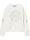Palm Angels Palms Milano Stud Sweatshirt In Beige