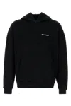Palm Angels Brand-embroidery Kangaroo-pocket Relaxed-fit Cotton-jersey Hoody In Black