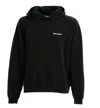 Palm Angels Brand-embroidery Kangaroo-pocket Relaxed-fit Cotton-jersey Hoody In Black