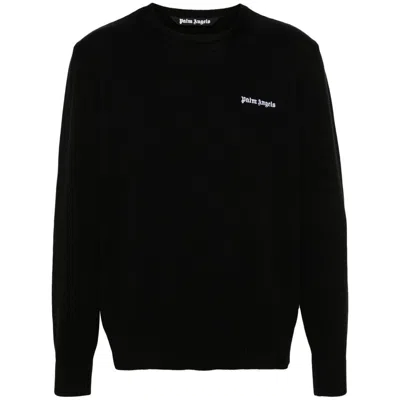 Palm Angels Logo Sweater In Black