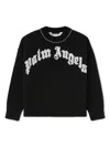 Palm Angels Curved Logo Long-sleeve Jumper In Black